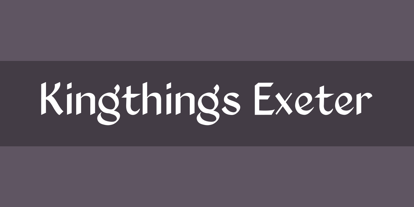 Przykład czcionki Kingthings Exeter